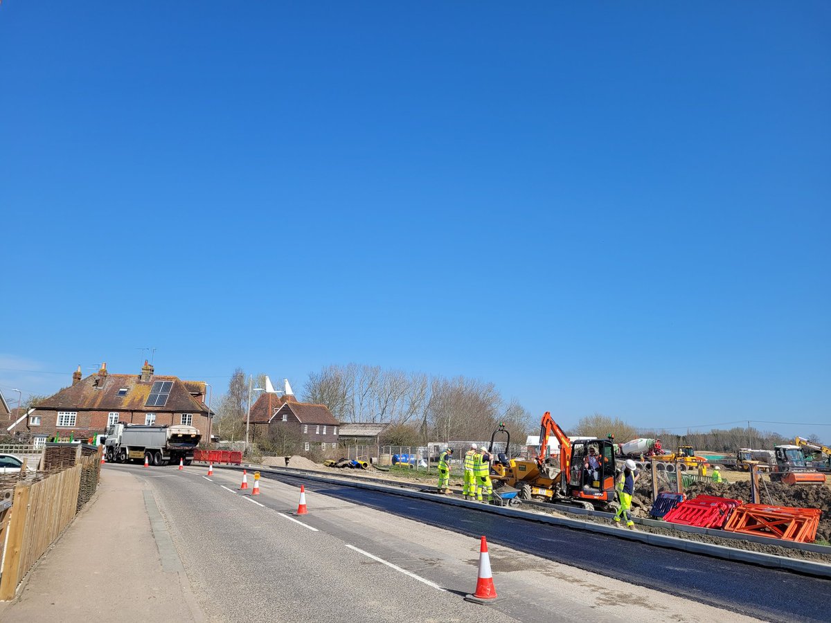 danielgrimwood's tweet photo. This is where the #TarmacTories are building across the greenbelt. I now know this is what's been giving me asthma as I walked past it yesterday into a cloud of dust and started coughing. The row of poplars by the oasthouse will get ripped down @SODPaddockWood @TWellsCouncil https://t.co/4xy7B5KlOc