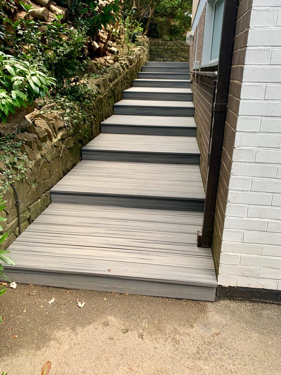 GardenAms's tweet photo. Before and after pictures of old slab steps - Trex Composite Decking  “Island Mist”

#amsgardenservicesltd  #Trex_company #arbordeck #deckdesigns #compositesteps #Trexislandmist https://t.co/wTuSTpbfNw