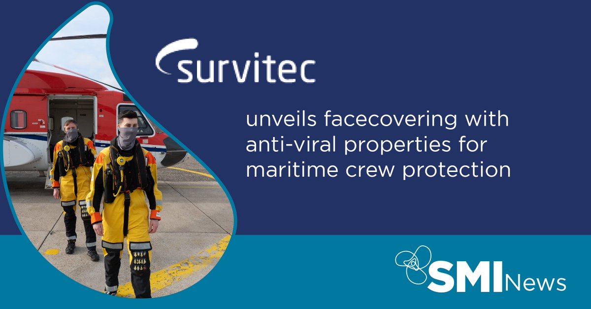 SocMaritimeInd's tweet image. @survitec has delivered an innovation in maritime crew protection, tailored to the challenges the industry is currently facing. Learn more about Survitec's facecovering with anti-viral properties at maritimeindustries.org/Member-News/su…
#maritimeinnovation #crewprotection