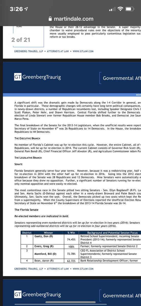 Then I stumbled across the fact that all 3 were also members of the Florida House in November 2012. So these 3 have been buddies for at least a decade. And this was while Gaetz’s father, Don Gaetz won Florida Senate. 3/ https://www.martindale.com/matter/asr-1624568.Florida.pdf