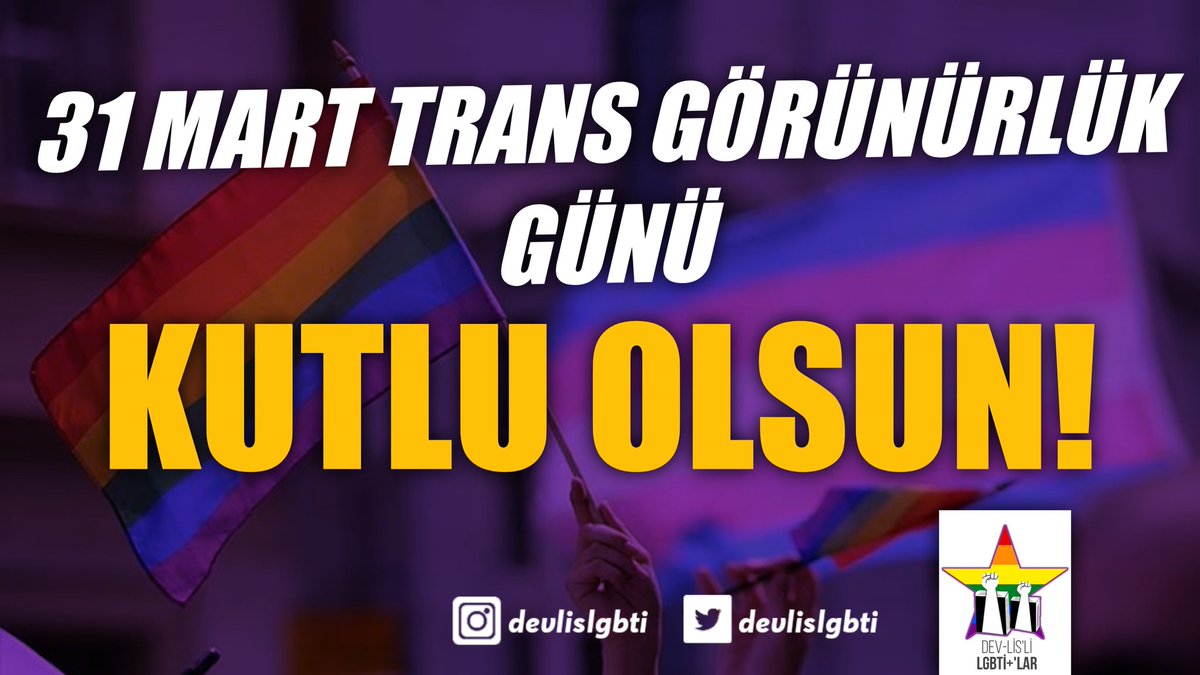 devlislgbti's tweet photo. 31 Mart Trans Görünürlük Günümüz Kutlu Olsun! 🏳️‍🌈🏳‍⚧ https://t.co/sEWwhMXm3L