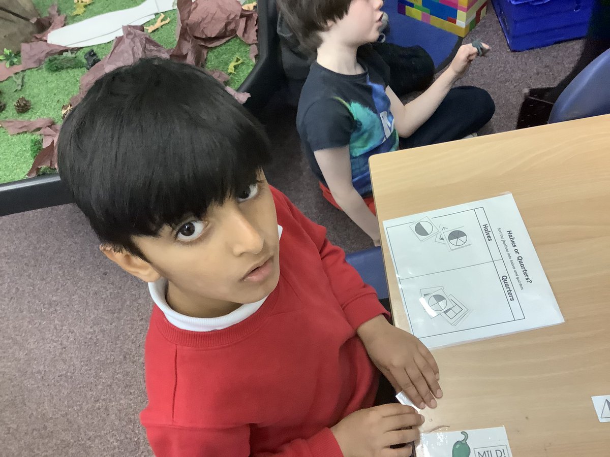MrsAdamsonHPS's tweet photo. We have been learning to find a half and a quarter of shapes and an amount. 🌟 https://t.co/vXPSdOfudY