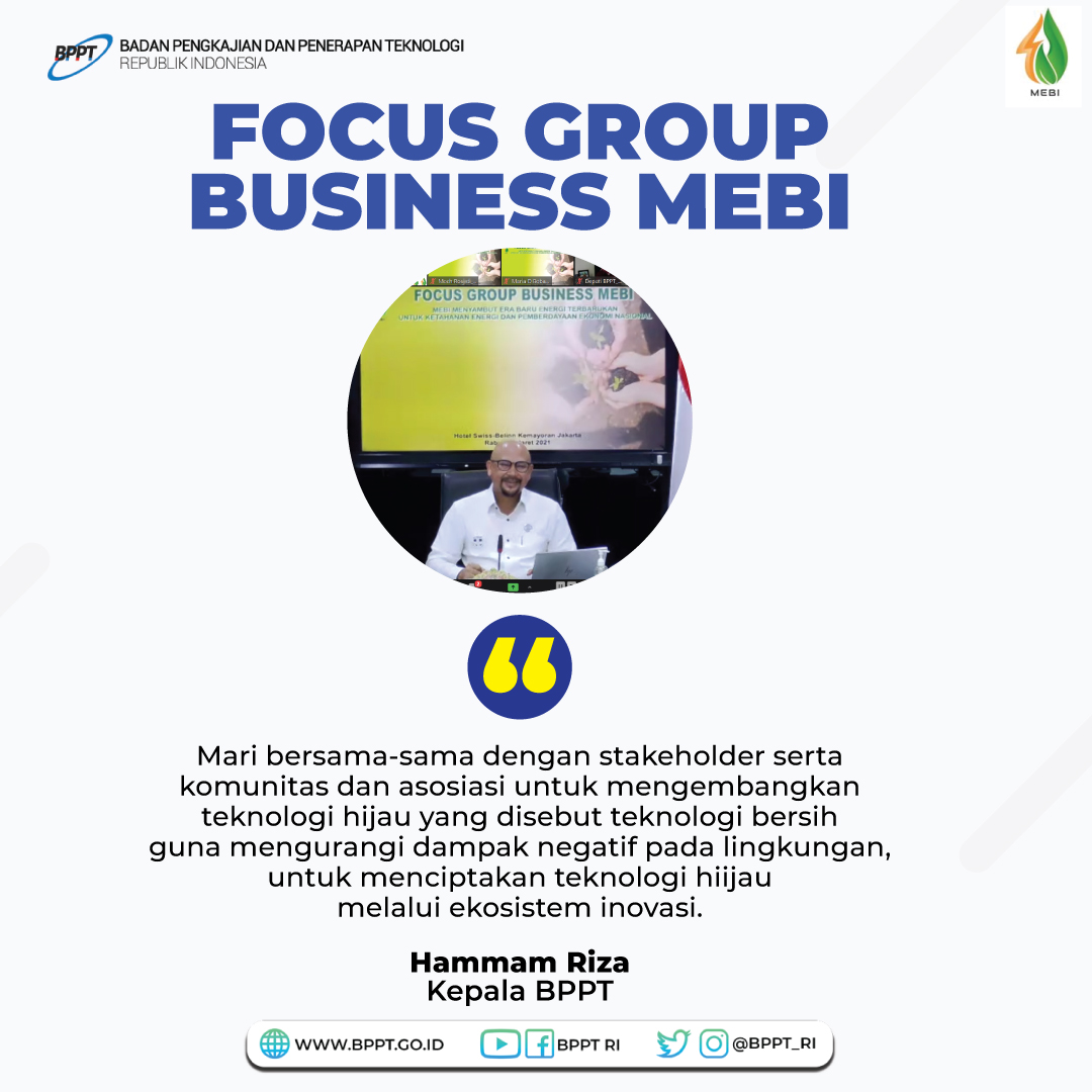 BPPT_RI's tweet photo. Agar dapat menciptakan teknologi hijau melalui ekosistem inovasi, perlu adanya kolaborasi. @hammam_Riza mengajak para stakeholder serta komunitas dan asosiasi untuk mengembangkan teknologi hijau yang disebut #teknologibersih dalam mengurangi dampak negatif pada lingkungan https://t.co/xuBFRPmavS