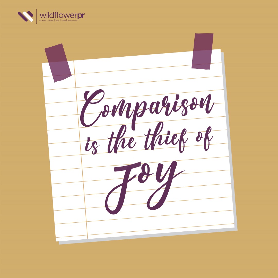 WildFlowerPR's tweet photo. Stop looking for similar things or people to compare yourself to; you are depriving yourself of all the great things you have and cursing yourself over that one thing you don’t have.

Don’t let comparison steal your joy!
.
.
#wednesdaywisdom #wildflowerpr https://t.co/PBm23LNVR5