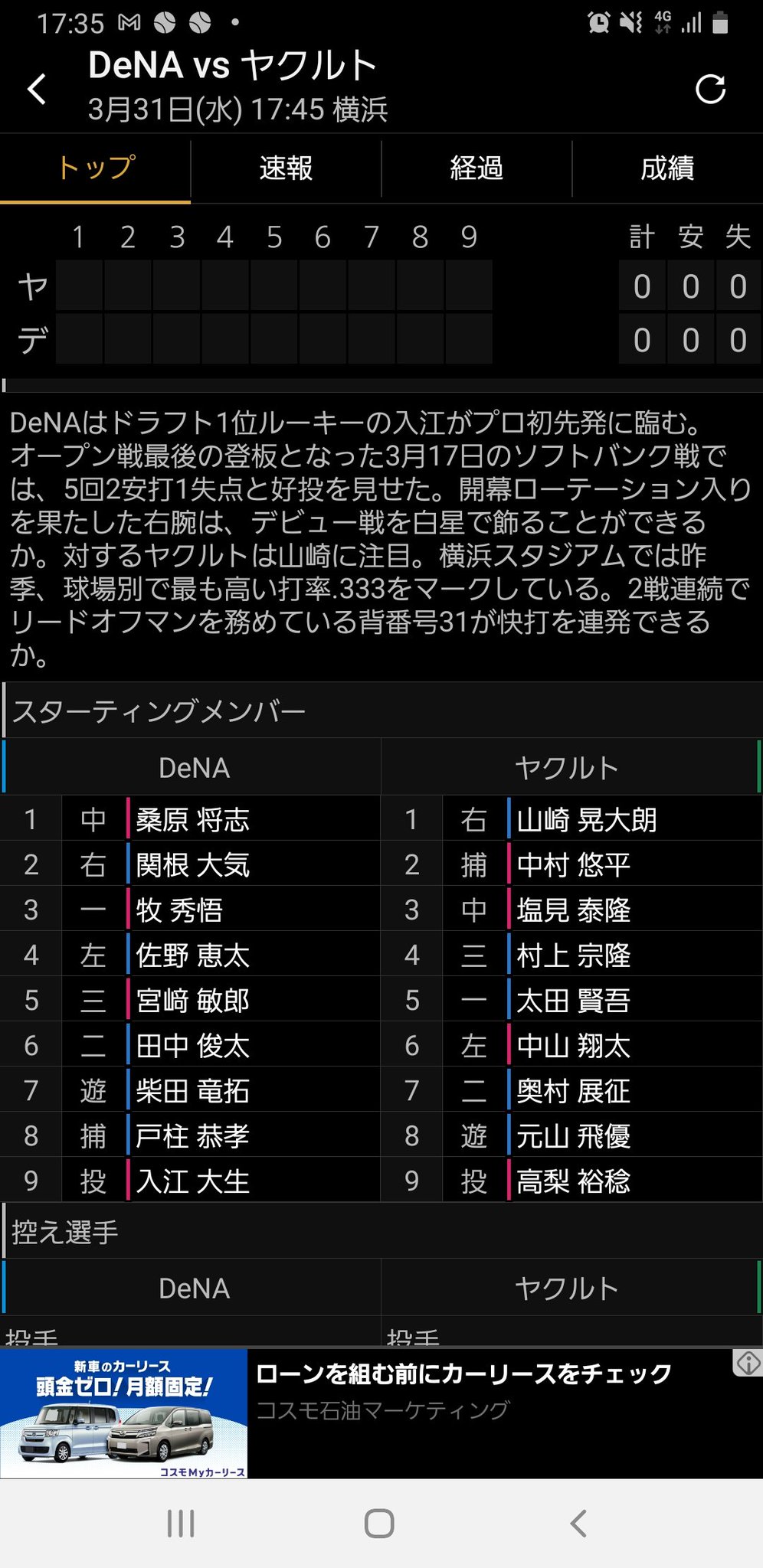 おかち スペ体質 ヤクルト まあこうなりますよね 2番中村ってパワプロかな Swallows