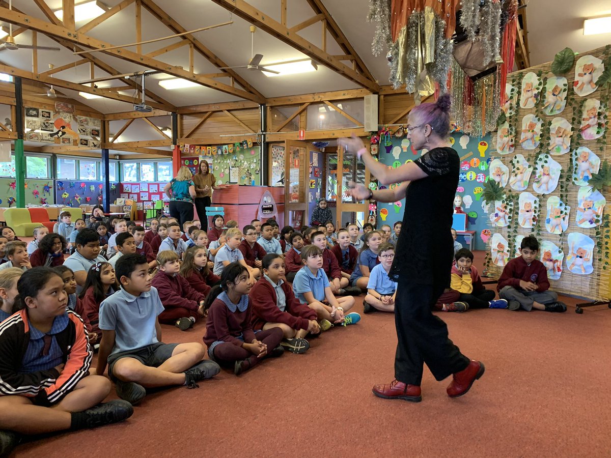 kylie_lyneham's tweet photo. Today author Deb Abela talked to our students about her journey to becoming a successful author. Her own storytelling style certainly captivated Stg 2 students as you can see in these photos. Thanks @lynlynch @wendy_chenoweth for organising this visit. #sackcess  @_iEndo https://t.co/lWdudMb8Do