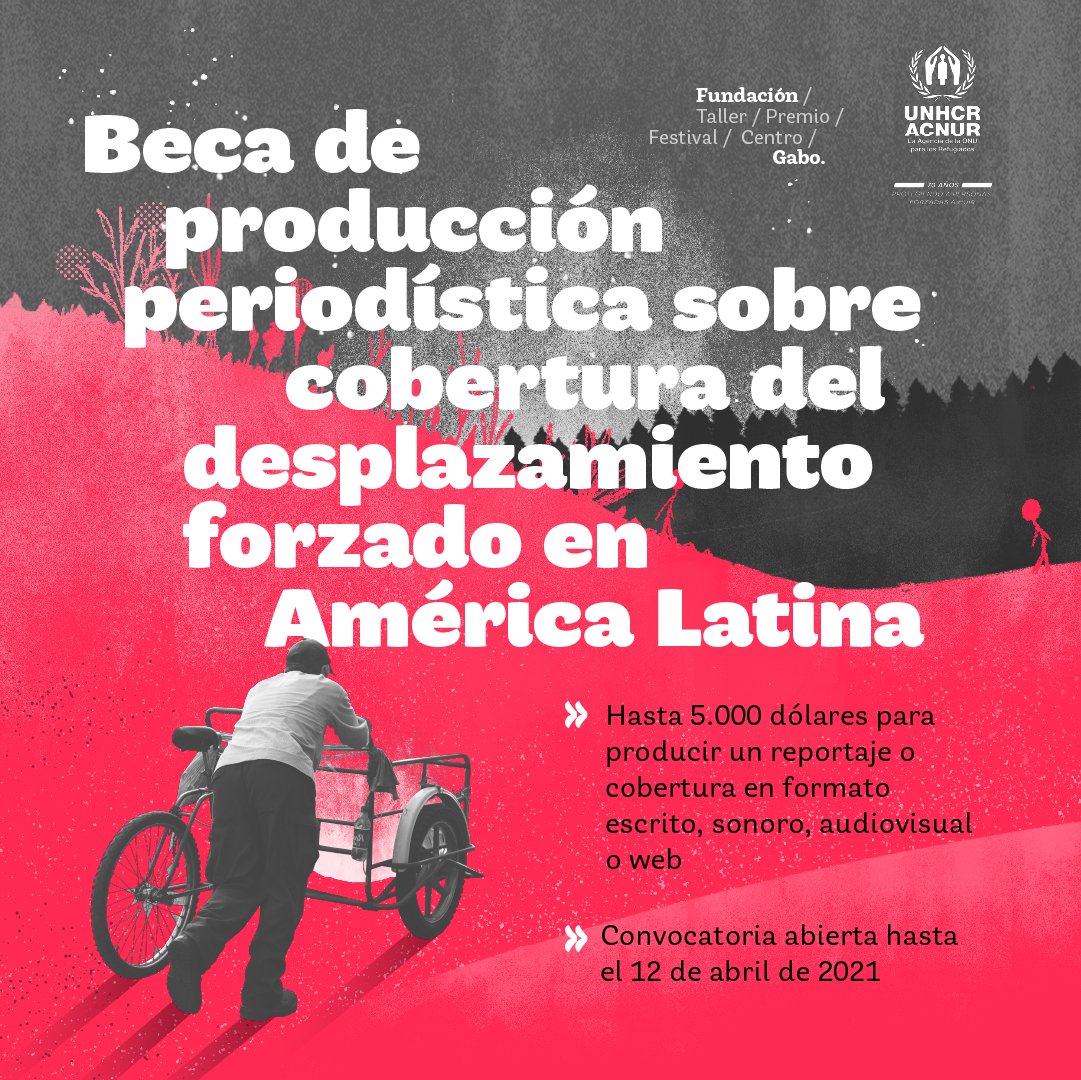 ¿Eres periodista? ACNUR y la <a href="/FundacionGabo/">Fundación Gabo</a> lanzan una Beca de producción periodística sobre desplazamiento forzado en América Latina.

¡Solicítala antes del 12 de abril! 

Todas las bases: bit.ly/3vbvOpC