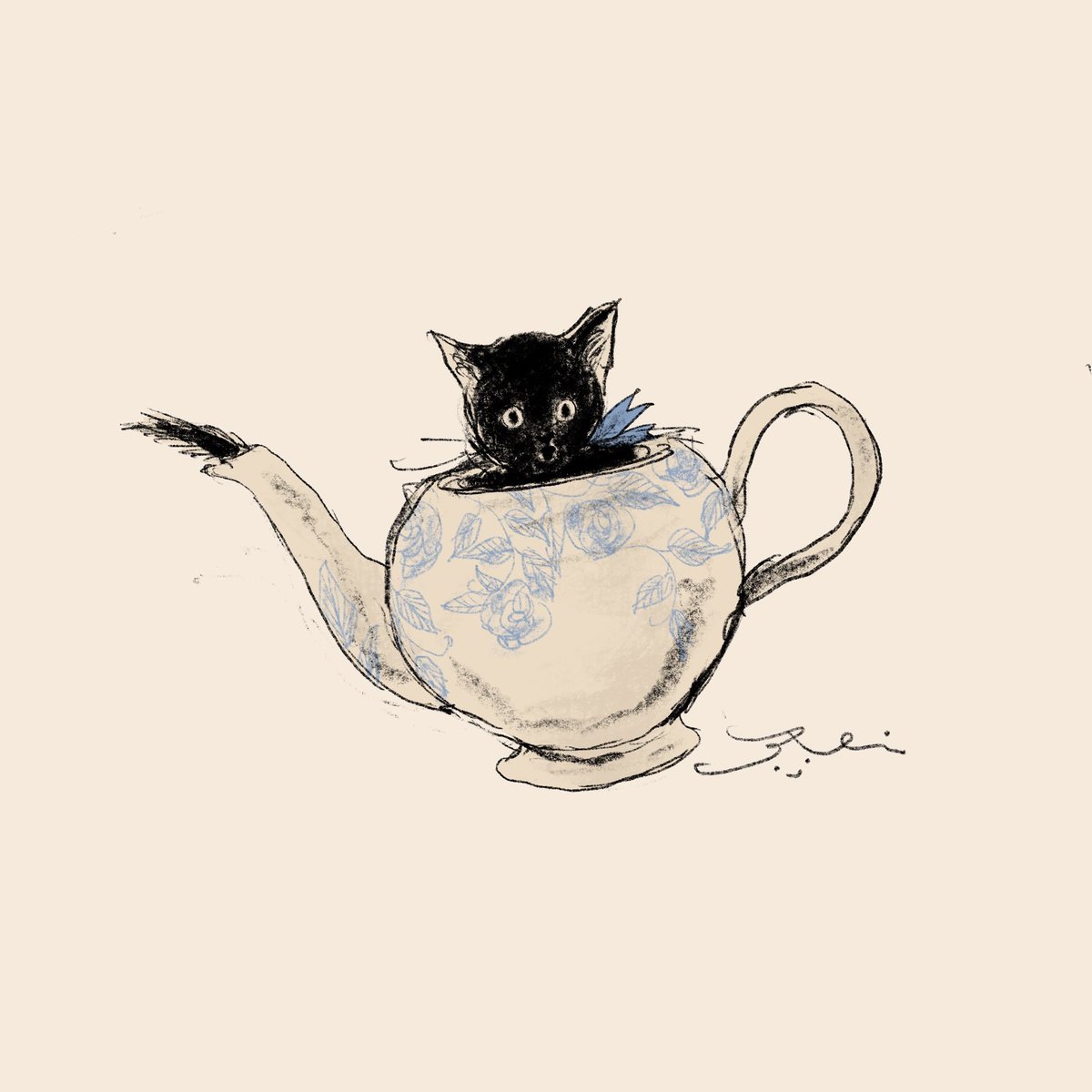 「??‍⬛ 」|くらはしれいのイラスト