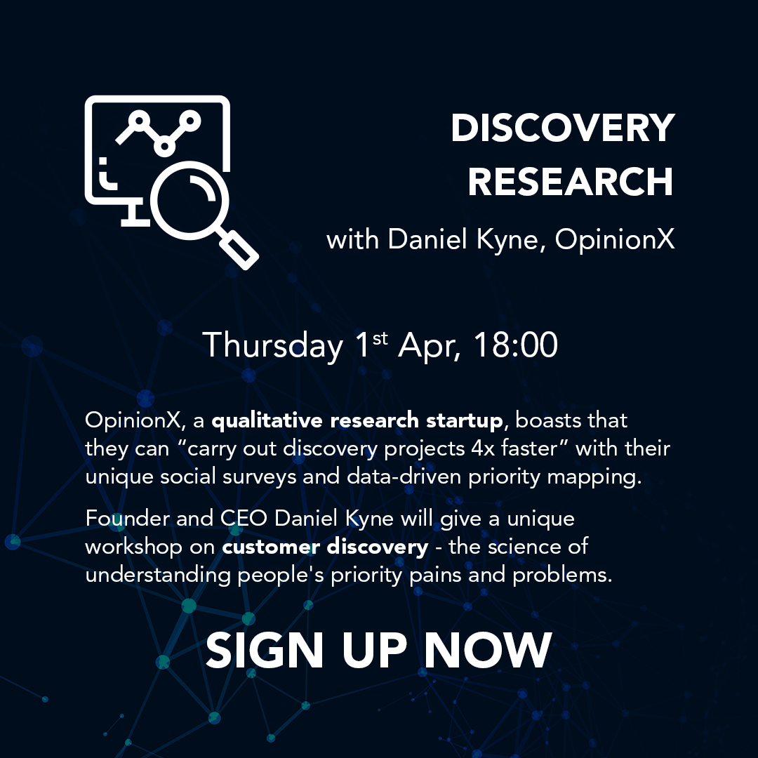 thedatasoc's tweet image. ** 𝐃𝐚𝐧𝐢𝐞𝐥 𝐊𝐲𝐧𝐞 &quot;𝐃𝐢𝐬𝐜𝐨𝐫𝐲 𝐑𝐞𝐬𝐞𝐚𝐫𝐜𝐡 𝐰𝐢𝐭𝐡 𝐎𝐩𝐢𝐧𝐢𝐨𝐧𝐗&quot; 𝐄𝐯𝐞𝐧𝐭 **

The topic of this talk is Discovery research, delivered by Daniel Kyne. 

Attend this talk and learn all about discovery research.

Sign up here 👉 forms.gle/iDueXBxnx6Vgco…