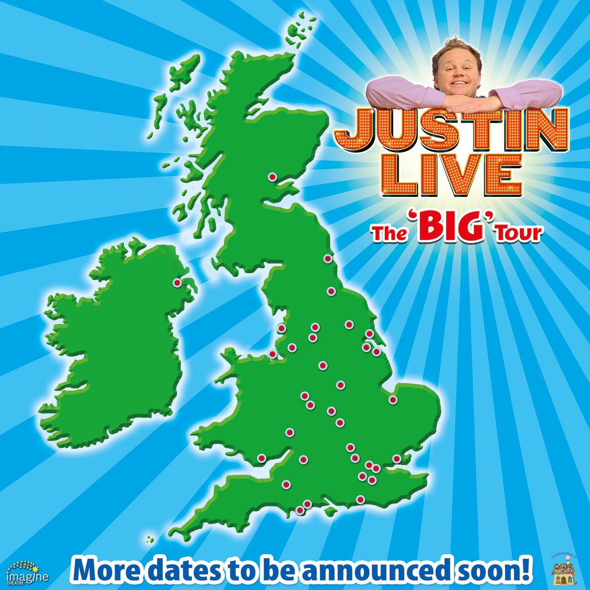 Imagine_Theatre's tweet photo. Children’s television megastar Justin Fletcher is heading out on the road with his all singing and dancing show Justin Live – The Big Tour!🌟

All Autumn 2021 &amp; Spring 2022 dates are on our website: https://t.co/dkIBYULJaT

#JustinLive #TheBigTour #JustinFletcherTour #SeeItSafely https://t.co/h2r4IVGZW6