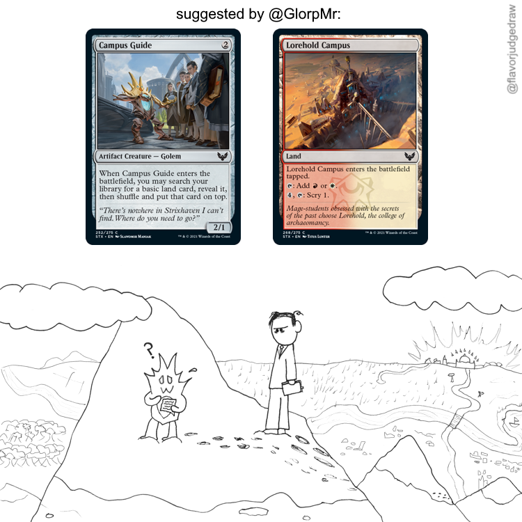 MTG flavor judge drawings on Twitter: