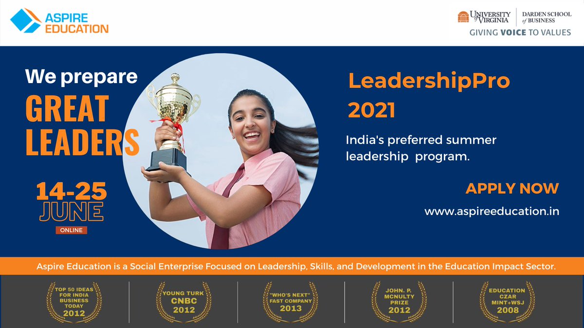 Aspire__Edu's tweet photo. You’ll leave inspired, ready to take the next step with #LeadershipPro.
Designed to create the next generation of #leaders, the program will be delivered by our award-winning faculty from 14-25 June.
Apply Now - https://t.co/0RvrEJ4rm1
To know more - https://t.co/0RvrEJ4rm1 https://t.co/Cn8kAJABc9