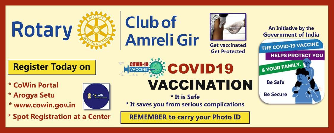 RajyaguruAmbri2's tweet photo. RC AmreliGir heartily request pls take covid vaccine. Age limit 45 or  above @RotaryGBI @Rotary1180 @AshokMahajan2 @Rotary @Shekhar_Rotary @RotaryDGDavid @1070Rotary @Rotary5400 @rotary5450 @SP_Amreli @prant_amreli @CollectorAmr @RotaractPatan @racgolakashi @RotaryKololo https://t.co/QQB8lj664K