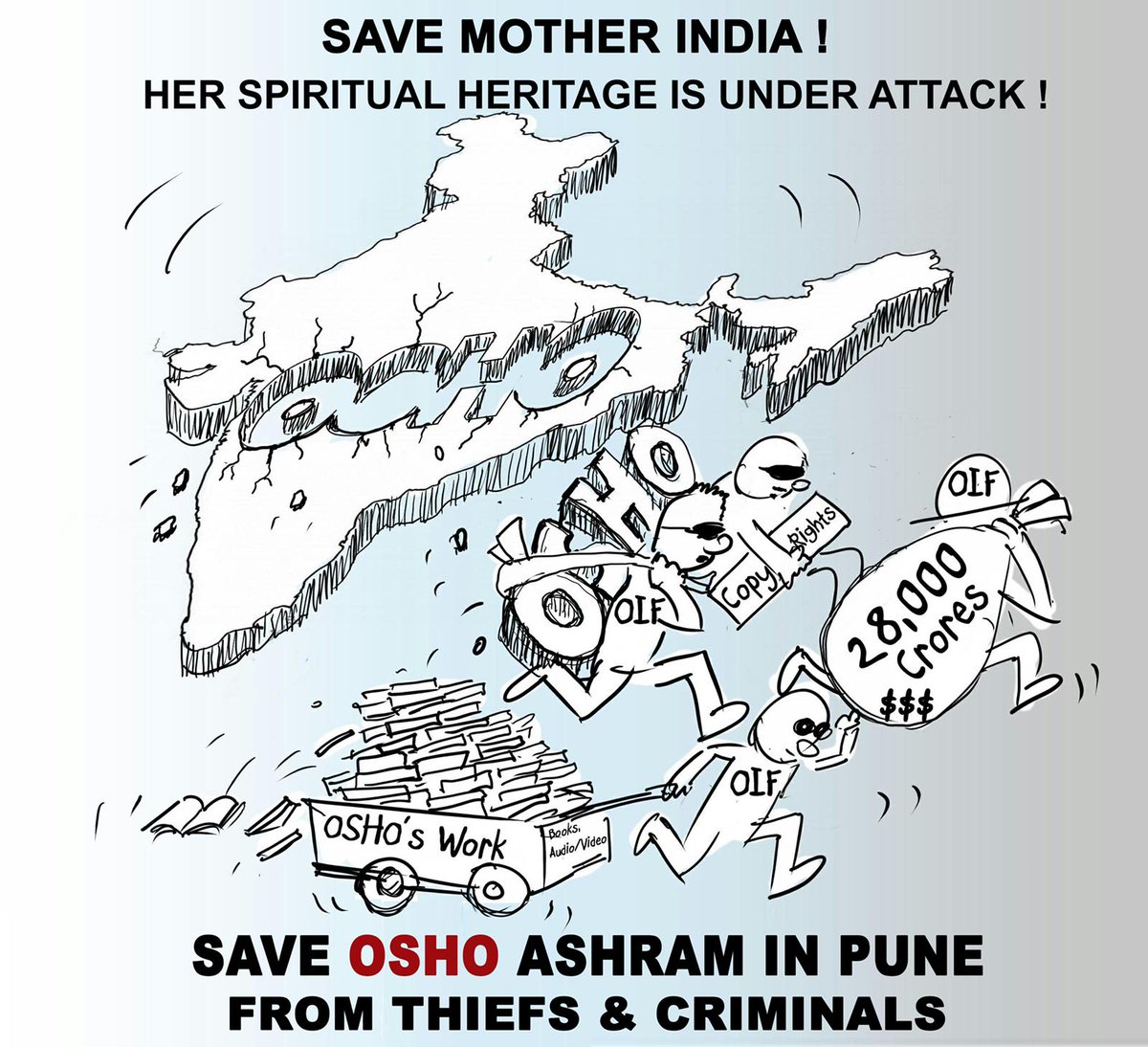 save_pune's tweet photo. Looting #India #Osho's copyrights worth thousands of crores. No permission of RBI taken to move the copyrights to Zurich @PMOIndia @dir_ed @Swamy39 @rsprasad @RamdasAthawale @itstimesangha #SaveOshoLegacy #SAVEoshoAshram #NocopyrightonOsho #GodIsNotForSale #NeitherHisAshram #Pune https://t.co/Fvtmdo9Slq