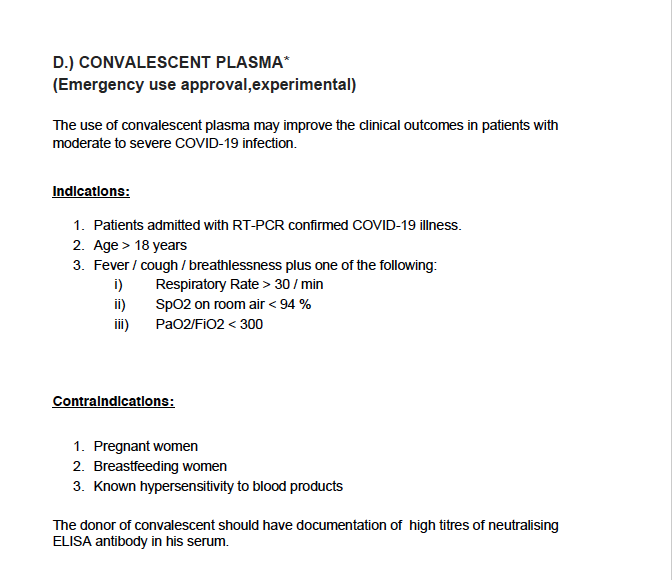 Convalescent plasma for moderate and severe