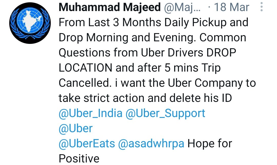 MajeedTSHRPO's tweet photo. Same Dialogue from @Uber_India @Uber @Uber_Support we understand your cancellation issue. When they dont have capacity to ride morning also. Why the Uber hire them. 😡😡😡 This is not acceptable at all. Still ill keep posting till any News channel post this @ndtv @ravishndtv https://t.co/IdMt4rbcWW