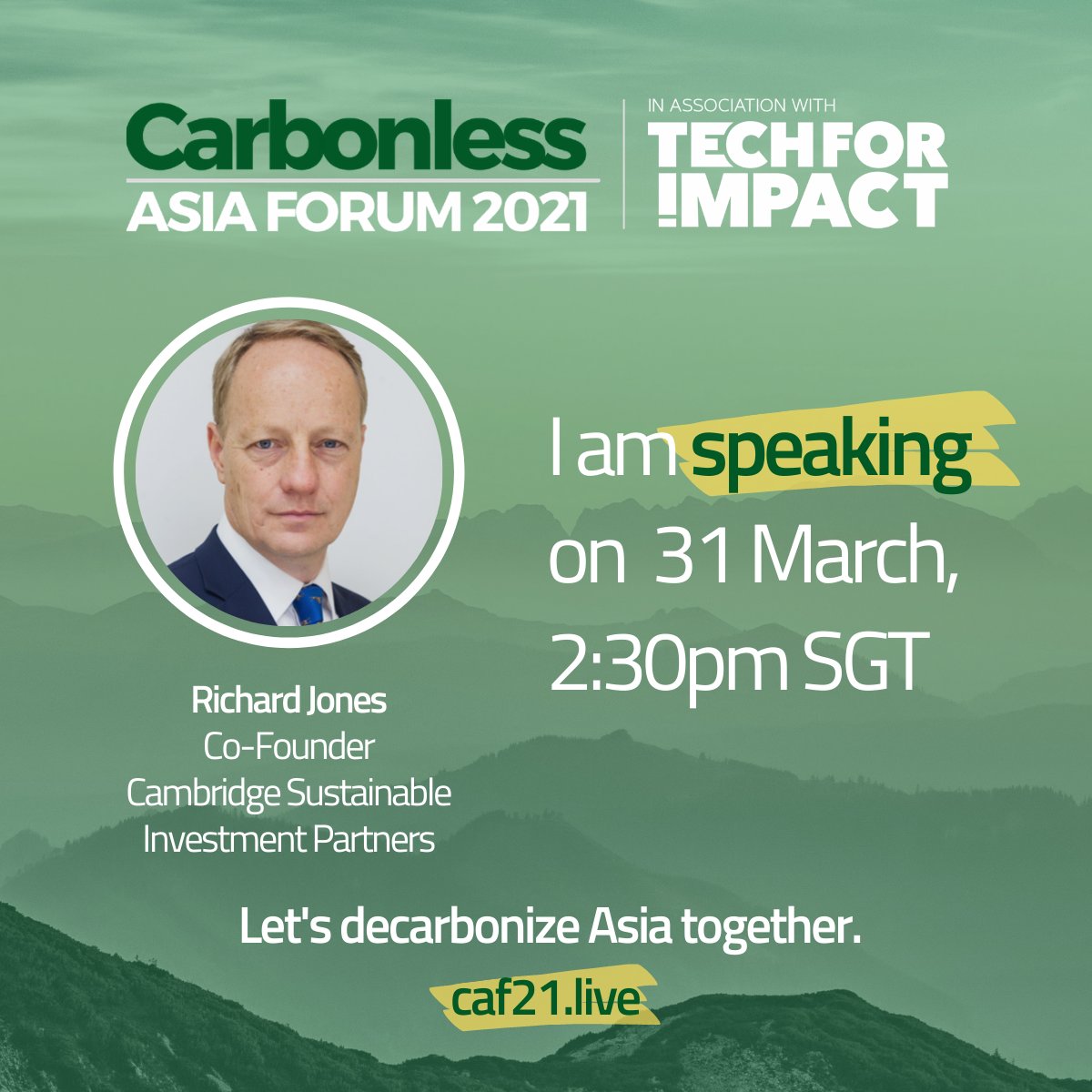 Our Managing Partner, Katy Yung is speaking today at #Carbonless Asia Forum 2021 on the topic of #decarbonisation. Support her and sign up at: carbonless.xyz/caf21/