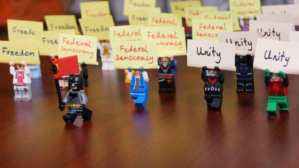 Emilyemyemy19's tweet photo. Anti-Coup demonstration with Lego strike in North-Oakkalapa! Unity will bring us Freedom and Federal Democracy.
#MilkTeaAlliance 
#Mar31Coup
#WhatsHappeningInMyanmar https://t.co/E3IF0Ewa6X