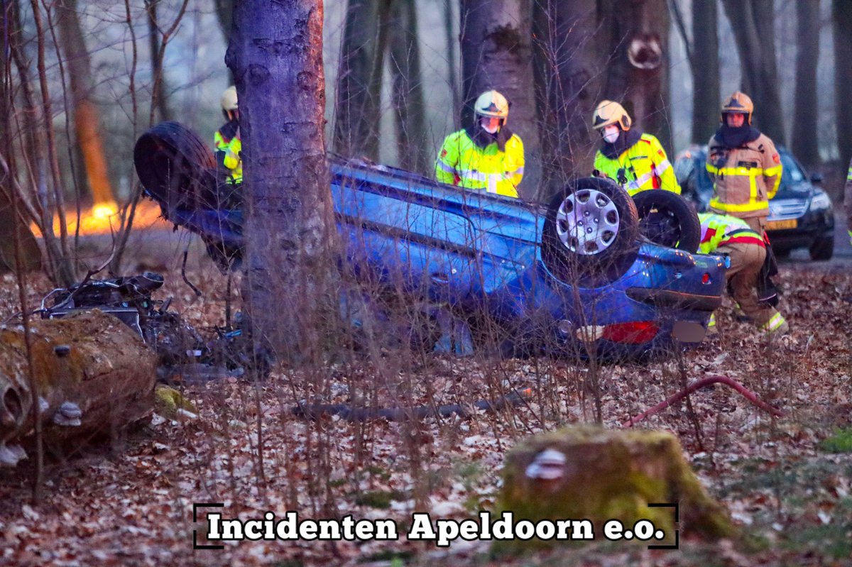 Melding brandweer Alverschotenseweg Hoog Soeren inzake ongeval