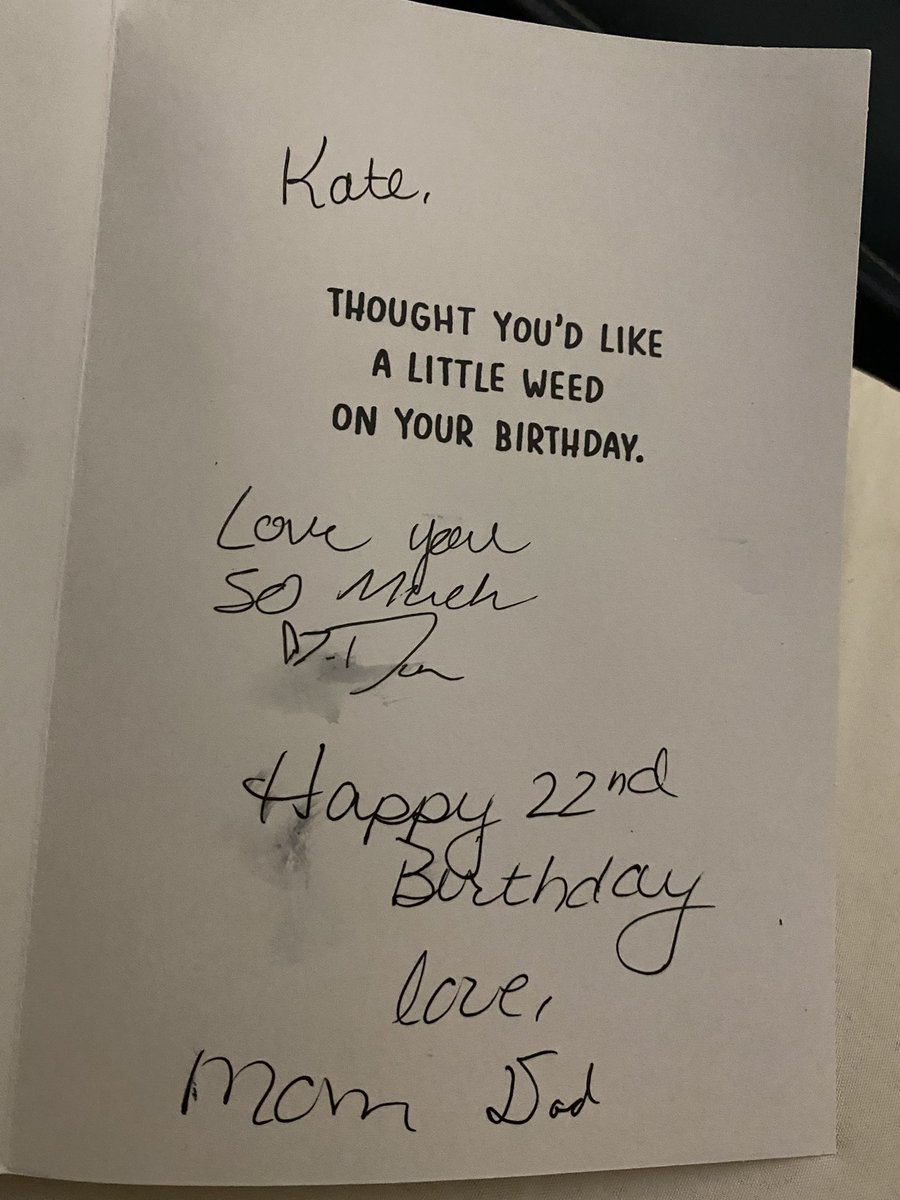 KateEhle's tweet image. I never expected a birthday card like this from my parents