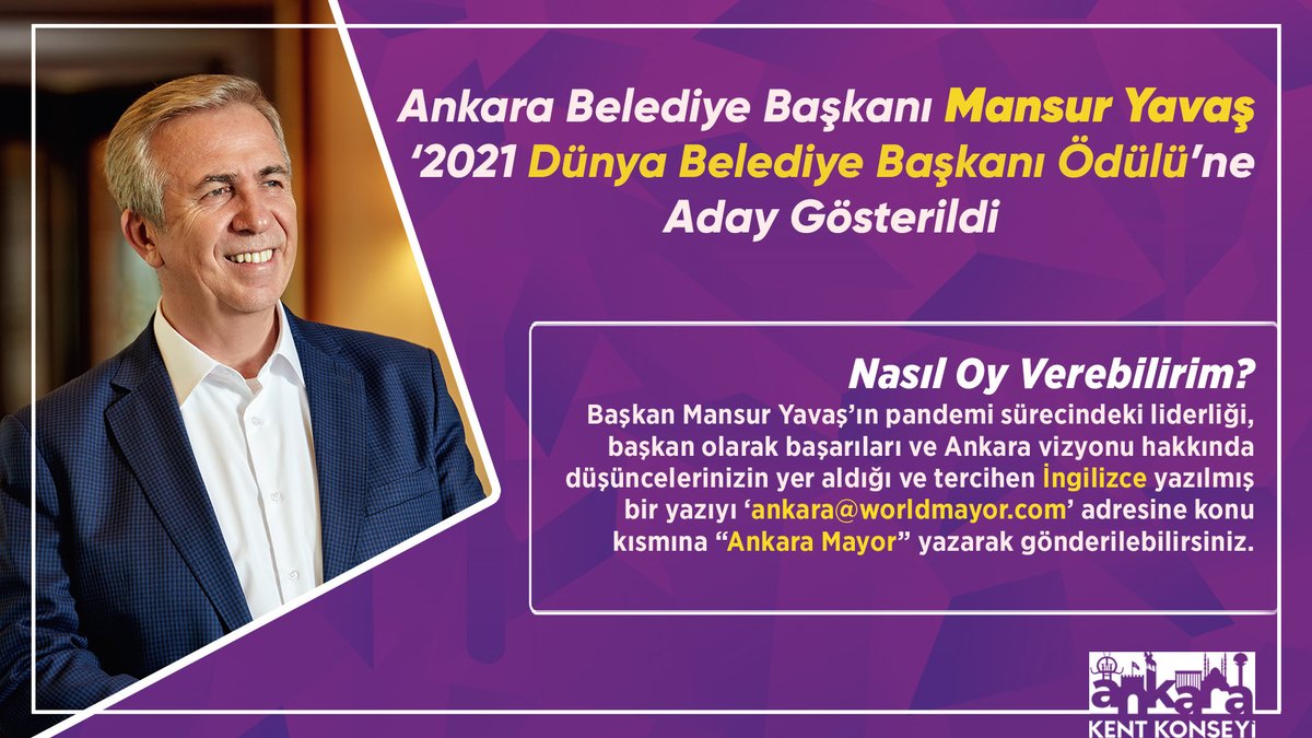 Hadi bakalım mail atıyoruz. ankara@worldmayor.com 🙋🏼‍♀️📩📬📝