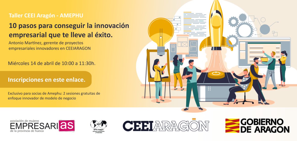 🎙️¿Quieres saber lo que SÍ y lo que NO te ayudaría para conseguir el éxito haciendo #innovacion  empresarial?

🧐Descúbrelo en el Taller "🔟 pasos para conseguir la innovación #empresarial que te lleve al #exito " <a href="/Amephu/">Amephu</a> 

📅14/04 ⌚️10 h.

✍️bit.ly/2O6LtFN