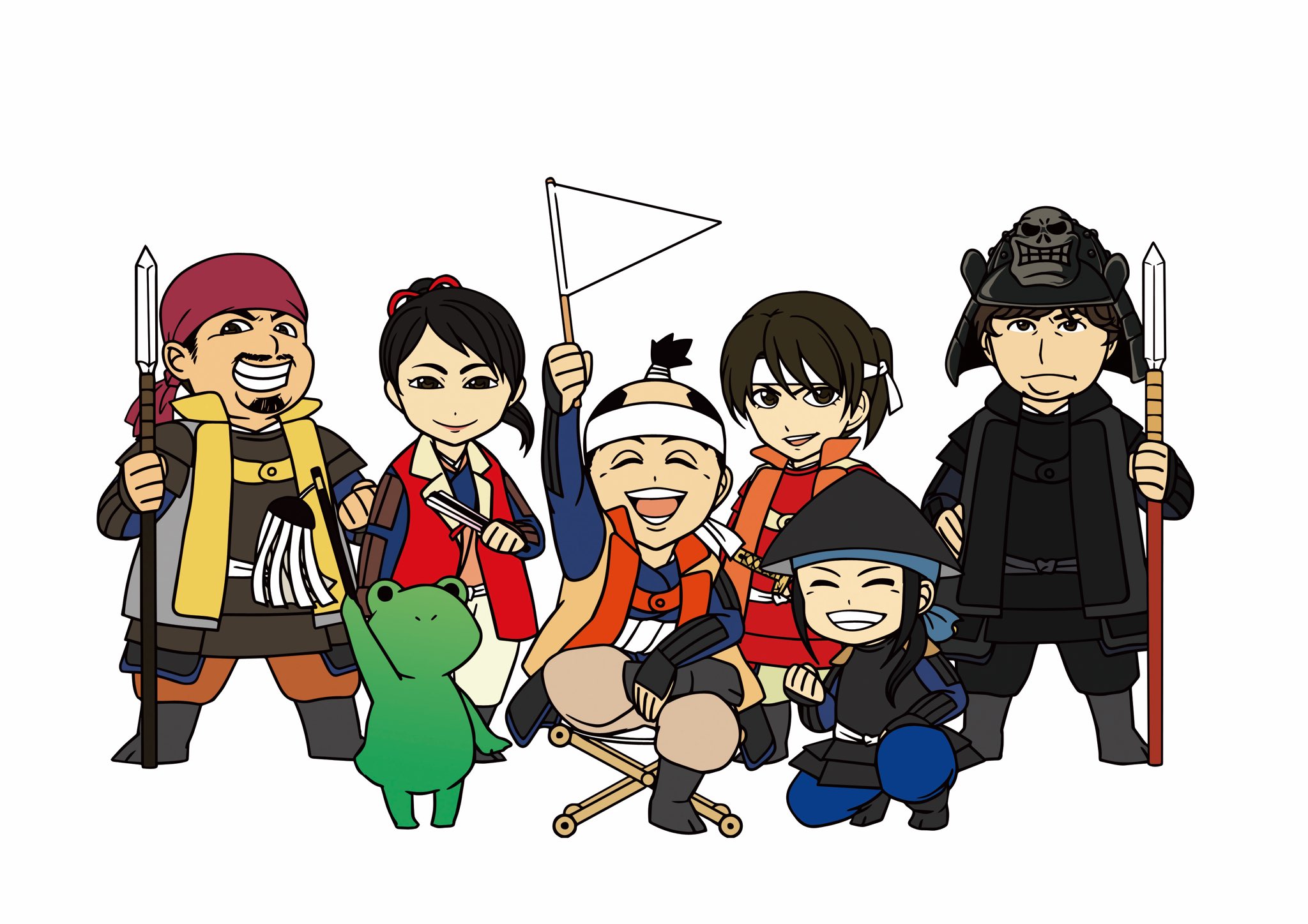 Twitter 上的 忍城おもてなし甲冑隊公式 忍城おもてなし甲冑隊の絵師オカ サピエンス殿からはお祝いのイラストが 誠にありがとうございまする 今までの成田軍のイラストや年版カレンダーのデザインを担当して下さっているのですよ 今後かわいいイラストを使っ