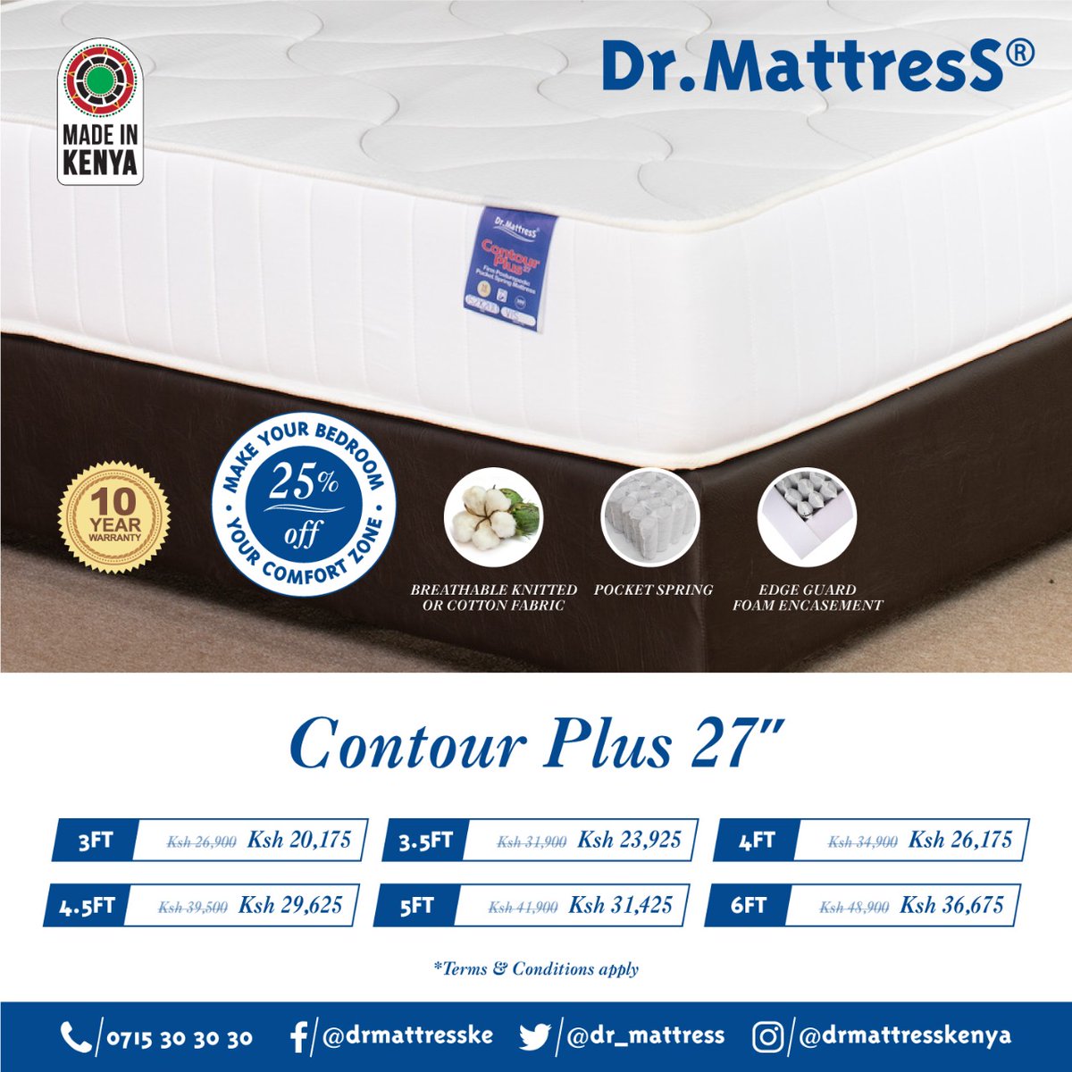 dr_mattress's tweet photo. Sink into the ultimate comfort zone with Plush Cushioning! Contour Plus features a revolutionary pocket spring system. Its breathable and quick-dry performance fabric promotes a comfortable sleep temperature, giving you a more restful night's sleep.😴
#ContourPlus #BetterSleep https://t.co/gp0rcmNuw2