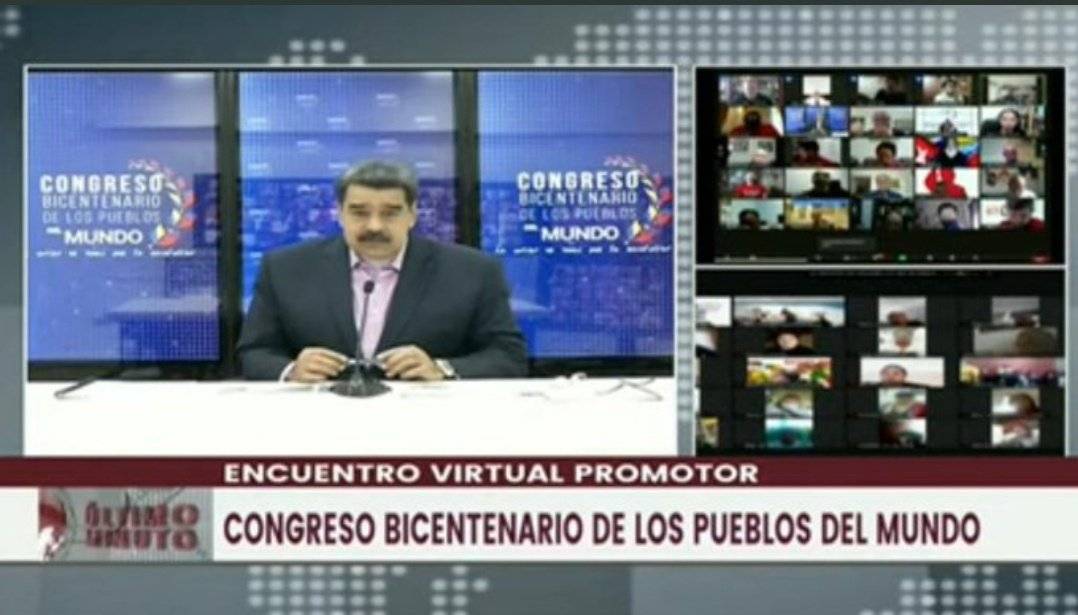 congresoMisione's tweet photo. 🔴 #Noticia || 1873 líderes y lideresas de más de 160 países del mundo, participan en videoconferencia con el Presidente @NicolasMaduro para dar sus aportes al Congreso Bicentenario del los Pueblos 🌎

#26Marzo
#PueblosEnUnidad https://t.co/bRXvsEk5OP