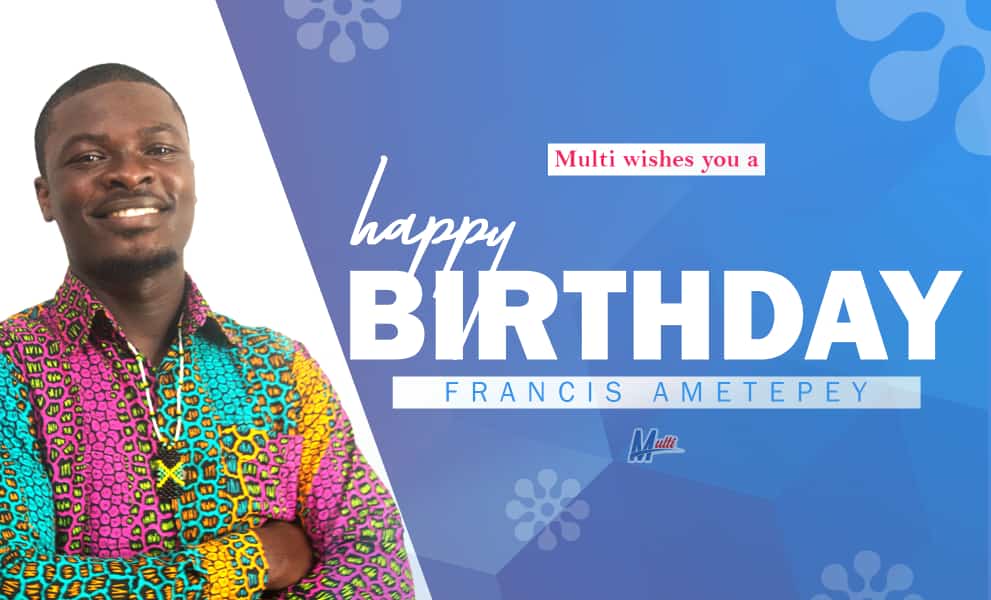 multi_ghana's tweet photo. Today we @multi_ghana wishes our number one team player the best of birthday 🎊.

@francis_ametepe we can't thank you enough for all your effort, dedication and support towards the future of our company. Today being your special day, we want to celebrate with you. Thank you. https://t.co/Nzq7P0Spv1