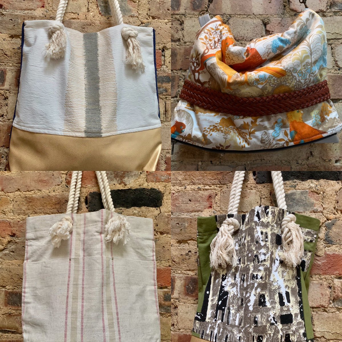 jo81_ret's tweet photo. Good morning! My bags are all made from gorgeous vintage fabrics, recycled leather and leatherette #EarlyBiz #UKGiftAM #shopsmall  #ecogiftsday #wednesdaythought https://t.co/eEQ4N5BCZ8