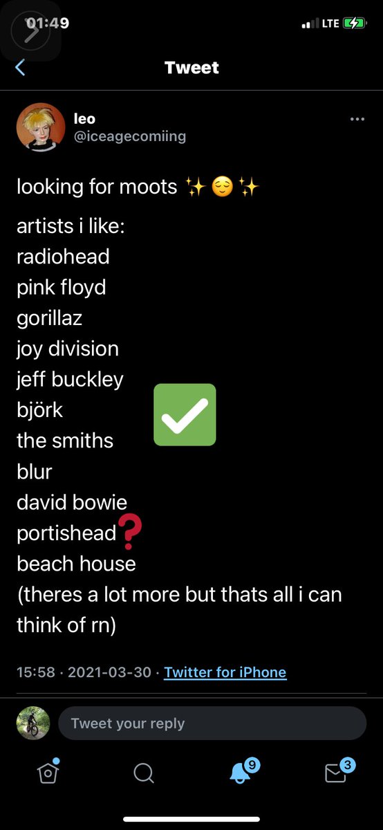 Ganatchio's tweet photo. @iceagecomiing Sure … will this do, is this acceptable?

I dunno who/what a portishead is/are.

But I’ve got my Spotify Premium and at least one air bud in my ear at all times, so I’m open to learn a thing or two.

Lemme know!!  🙂 https://t.co/otQbnAeQOy