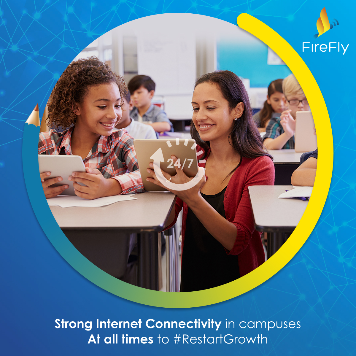 WiFiatFNL's tweet photo. FireFly is helping educational institutions to #RestartGrowth for their students by providing them with all-round connectivity at all times and increasing efficiency in education for both teachers and students to go forward.
Know more@ https://t.co/FaFfbD6Ppn https://t.co/7abSph1IpJ