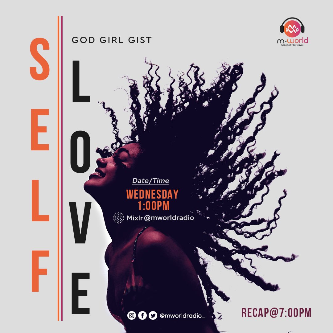 TheMMPraise's tweet photo. What do you think about self love? Is it wrong? Does it build your esteem as an individual or does it make you selfish?
These and many more will be discussed today on God Girl Gist by 1pm.
#mworldradio #MMPraiseAt10 https://t.co/JLZksxW0mg