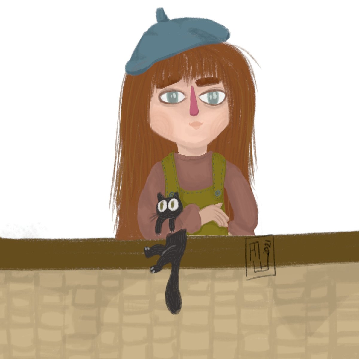 #characterdesign #illustration #cocukkitaplariillüstrasyonu #artagram #illustrationoftheday #illustrationofinstagram #kidsbook #cocukkitaplari #artist #karaktertasarımı #blackcat #painter #illüstrasyon #girl #cat #nileandpixel