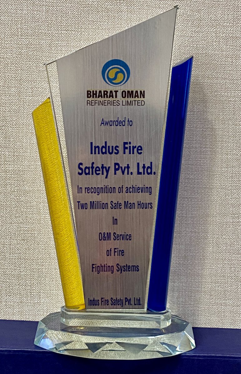 FireIndus's tweet photo. We are happy to announce our successful completion of the astronomical landmark of more than 2 million safe man hours and counting.           We consider this long association as a testimony of our profound service. 
#safetyfirst  #team  #teamwork #awards #recognitionawards https://t.co/Cx4lbRT1JK