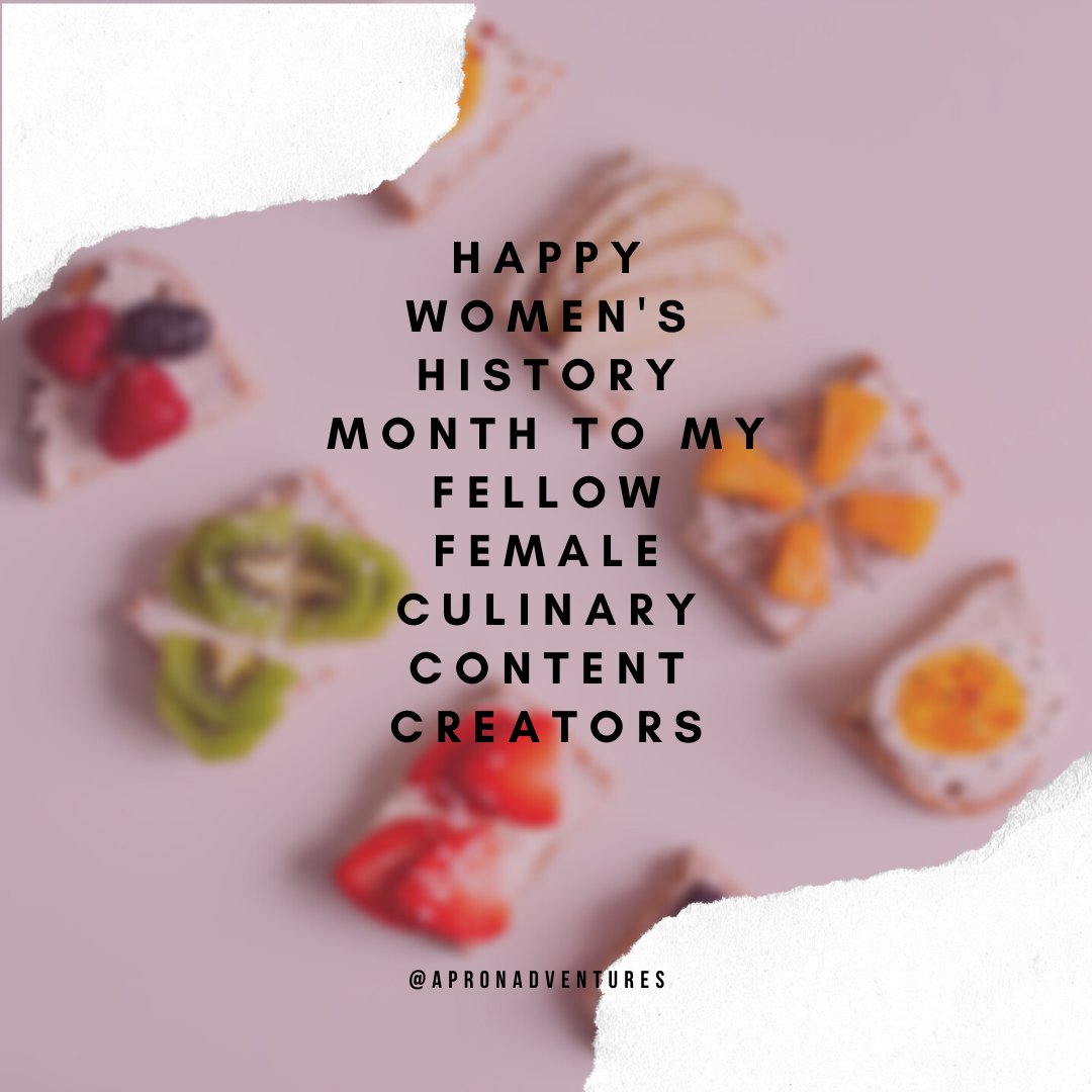 As March ends, I'd like to celebrate female culinary content creators. We see you. Your work is exceptional and you're making history queens. 

Tag the content creators you'd like to celebrate!
#WomensHistoryMonth2021
@The_Mixologist_ 
@ByMapz 
@vee_wacho 
@cookiebox_zw 
@ByMapz