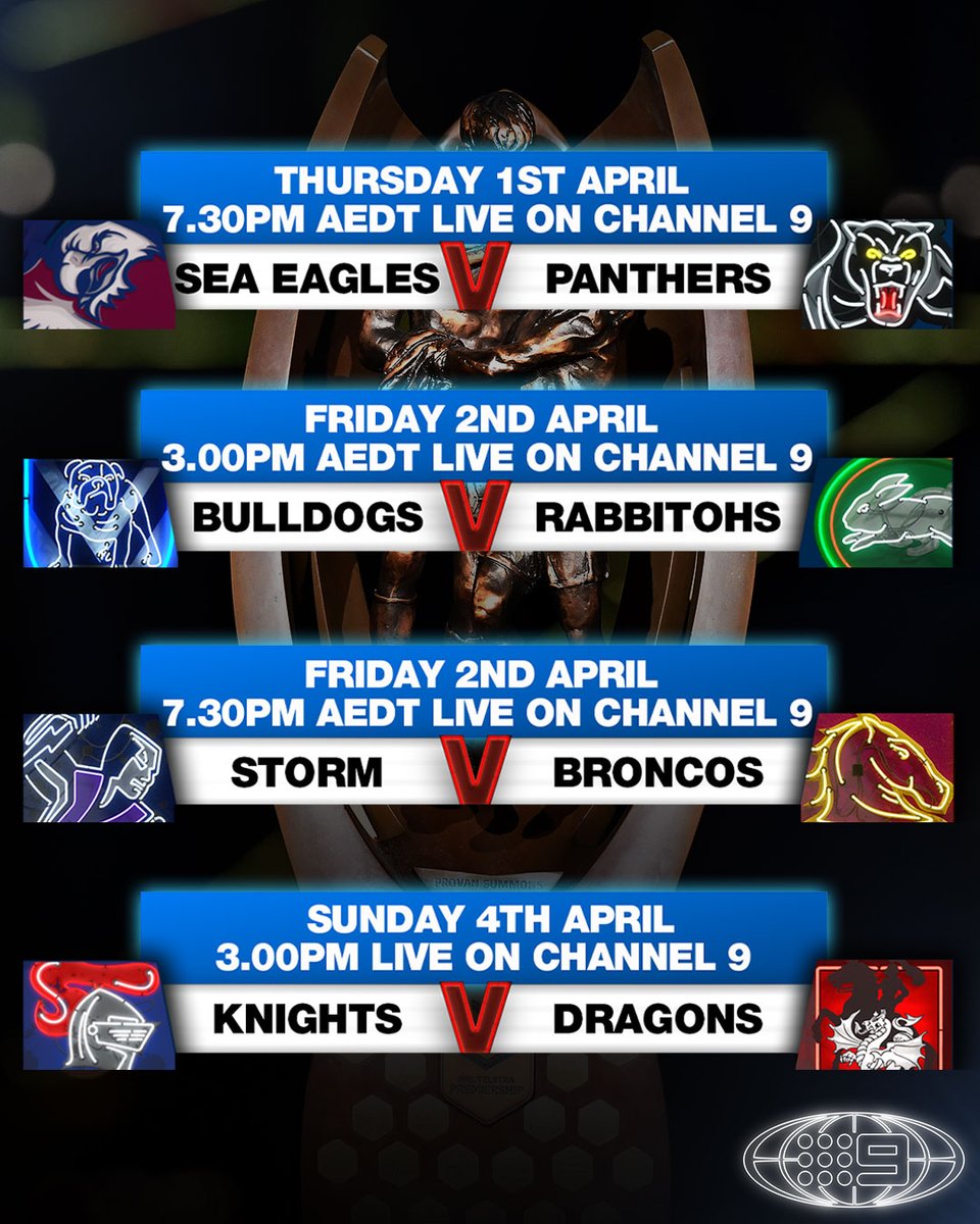 Nrl On Nine On Twitter An Extra Game Live And Free On Channel9 For Your Easter Weekend 9wwos Nrl