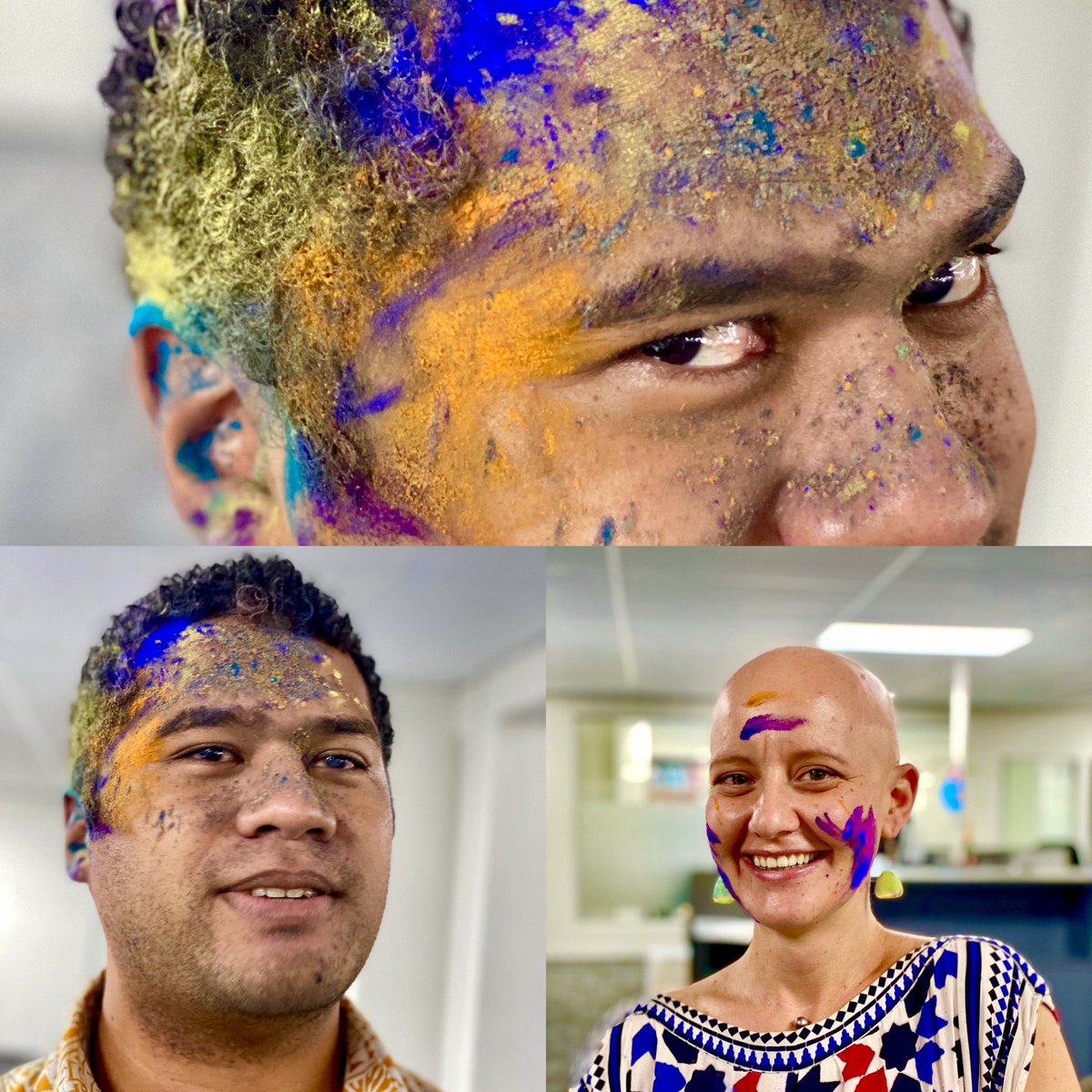Viti_Kid's tweet photo. Celebrating Holi with colleagues, and the joys of love and the victory of good over evil. May the year ahead be prosperous and happy and every day is as colourful as Holi. May God shower all his blessings upon you and fill your life with good deeds &amp; contentment. #HappyHoli #holi https://t.co/cxPbgUpdBu