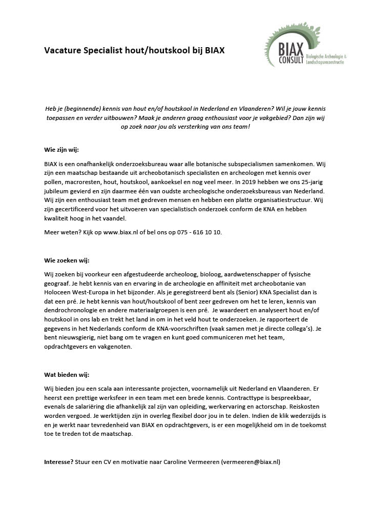 Charcoal identification job #archaeology #Netherlands