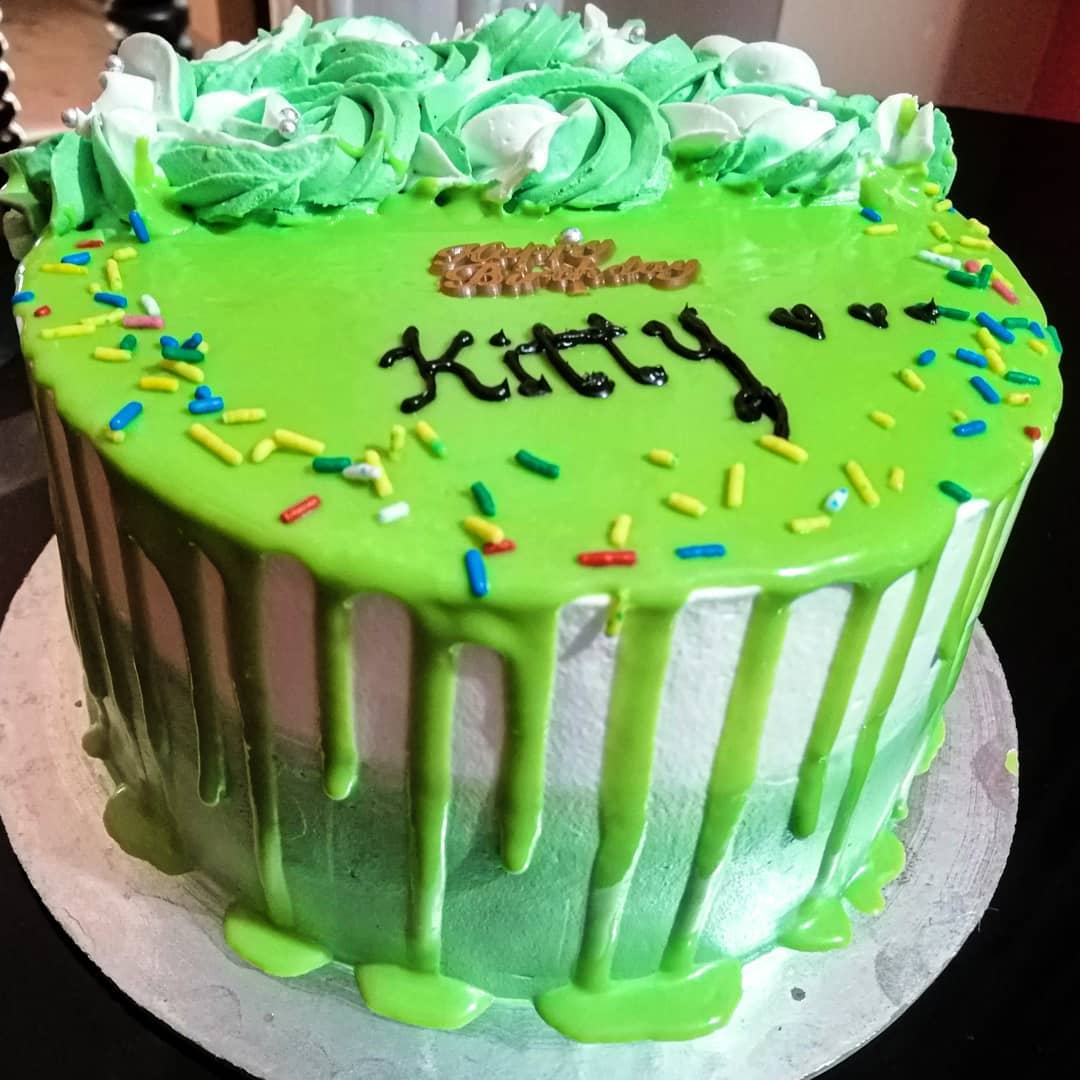 Slime Birthday Party Cake