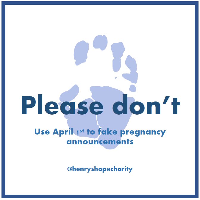 HopeHenrys's tweet photo. Don’t be that person this year. Don’t put up with others doing these things either.

Faking a pregnancy should never be used as a April fools day joke. 

#babyloss #babylossawareness #SIDS #neonatal #nicu  #miscarriage #miscarriageawareness https://t.co/CJOQBW1uqI