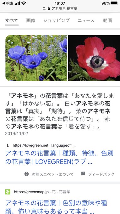 アネモネの花言葉のtwitterイラスト検索結果