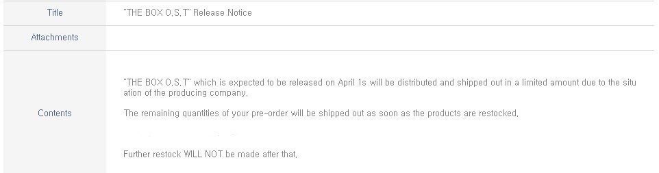ChanyeolMexico's tweet photo. 210331 INFO • Las pre-órdenes para el álbum 'THE BOX' OST, se enviarán el 1 de abril y la cantidad es limitada debido a una situación de la compañía productora.

Las cantidades restantes de pedidos anticipados se enviarán una vez que sean re-abastecidos. https://t.co/OCGYothfFx