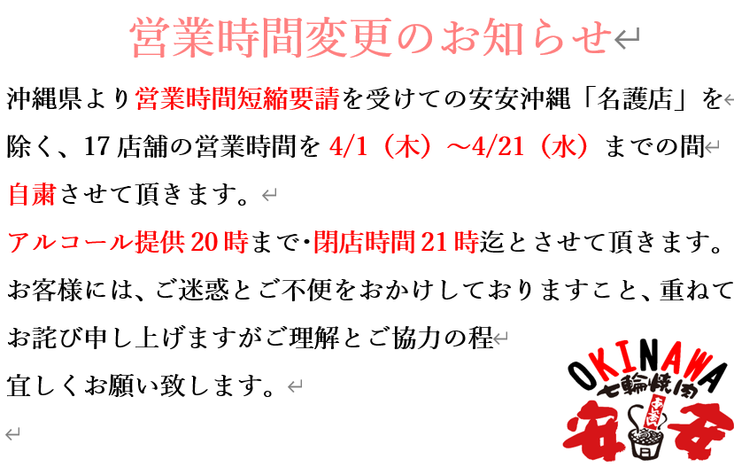 七輪焼肉安安 沖縄 公式 Anan Okinawa Twitter
