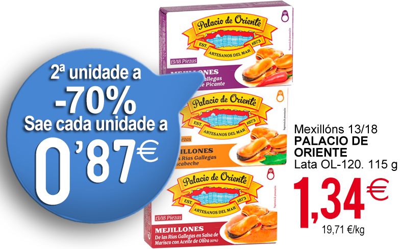 mgis__'s tweet photo. 🌺Abril e o noso novo folleto xa están petando na porta, mañá chegan xuntiños! 😉Pero hoxe aínda podes aproveitar algunhas das ofertas que igual se che escaparon estes días. 🛒Como os mexillóns en conserva #PalaciodeOriente coa 2ª unidade ao 70%! 😋#GústameiraoSúper https://t.co/LARs4Stz6T