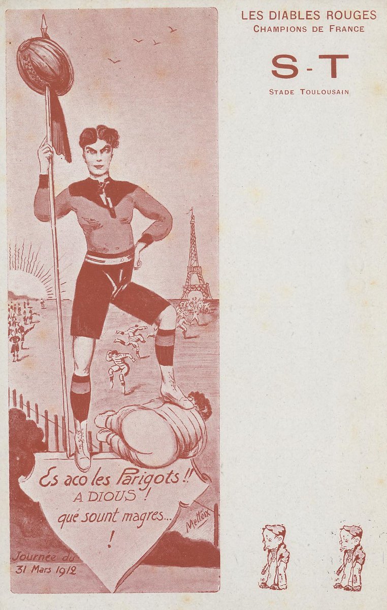 ToulouseArchive's tweet photo. #MercrediVIP🏉
31 mars 1912 : 1er titre de #Champion de 🇫🇷 pour le @StadeToulousain 🏆. L'#équipe🔴⚫️de #PierreMounicq, baptisée la #ViergeRouge, invaincue de toute la saison, donne @Toulouse son premier #BouclierDeBrennus.
🖼️ #LaboucheFrères / #JanMetteix
https://t.co/zv9JR9mYSK https://t.co/WqbPBbOunb