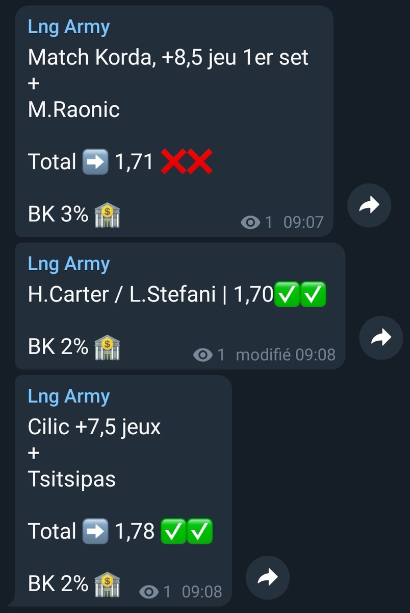 LngPronos's tweet photo. Résultats de la Nuit ✴️

Public ➡️ 2/2  ( 1,61 &amp; 1,64 ) ✅✅

PASS 2/3 ( 1,70 &amp; 1,78 ) ✅✅

❤️/♻️ Pour le soutien 👑 https://t.co/D3UziVMX87