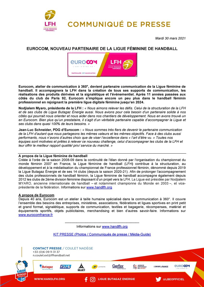 C’est Officiel, EUROCOM et la LFH ont matché ! 🏐

EUROCOM et la LFH se sont engagés pour le meilleur et LE MEILLEUR jusqu’en 2024 !

#partenariats #lfh #eurocom #communication