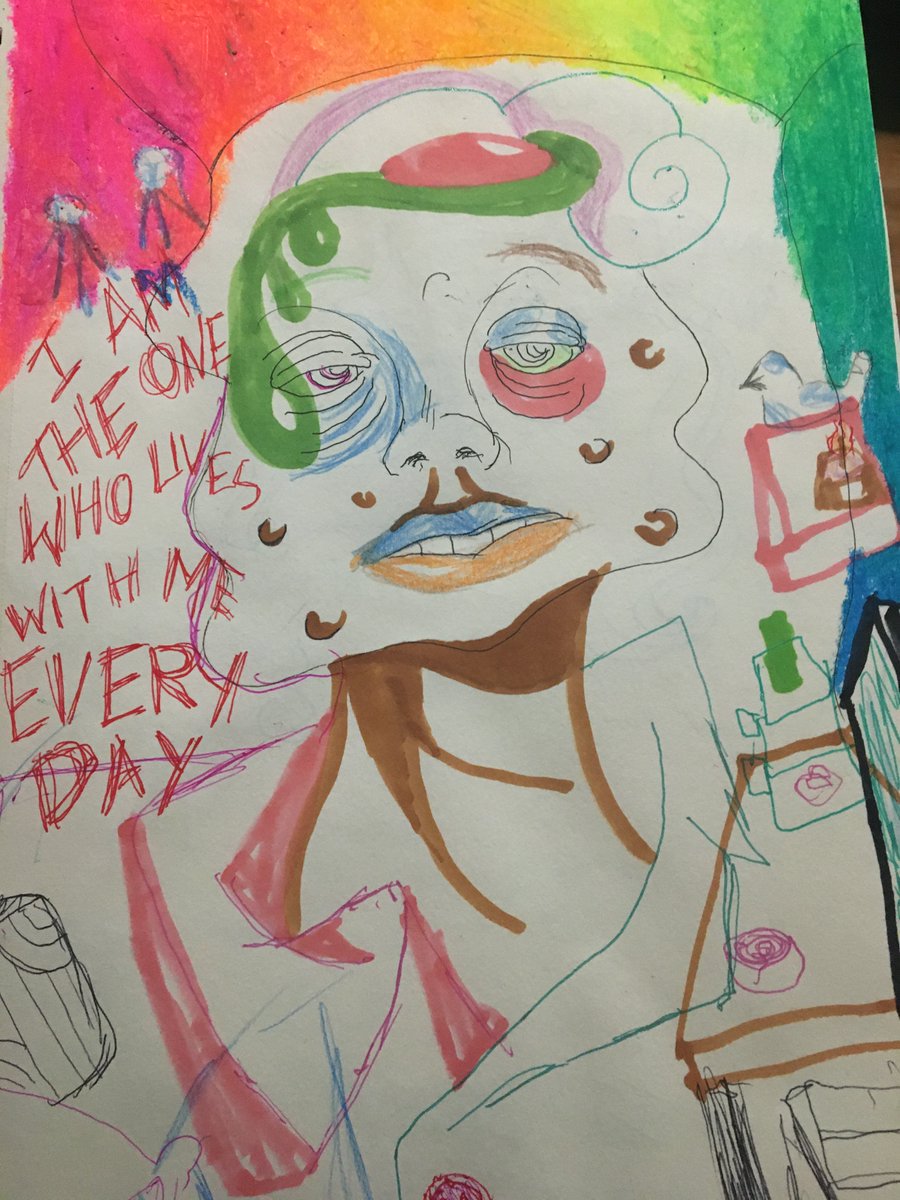 tene4slosh's tweet photo. thinking about this psychic slosh sketch from one of our first assignments (to do literally nothing for two hours. i hated it so much after I made it and now that im trying to sculpt it into something real im sort of obsessed with the original https://t.co/gRo9BKWnm6